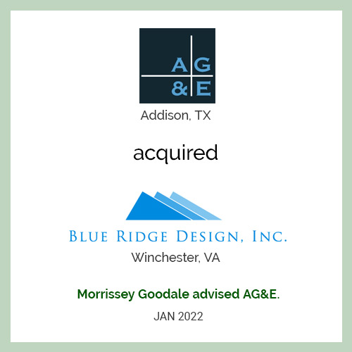 AG&E Associates Acquired Blue Ridge Design