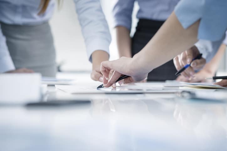 Young people on a business meeting.